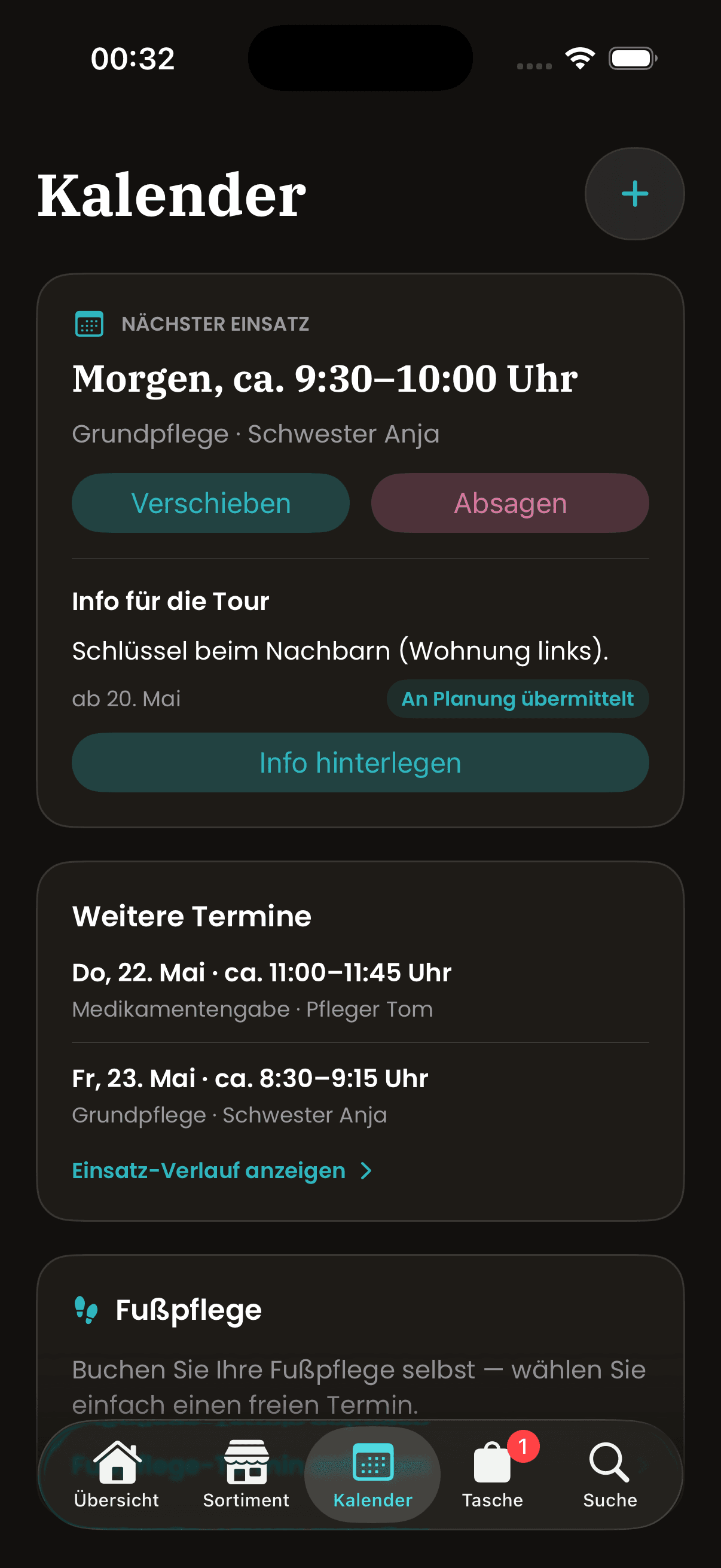 rima. — Termine als Zeitfenster (dunkel)